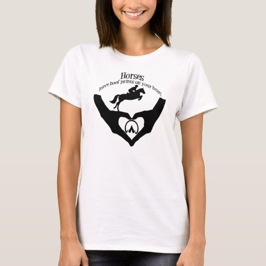 T-shirt Chevaux Laisser des empreintes de Hoof sur votre c (Devant)