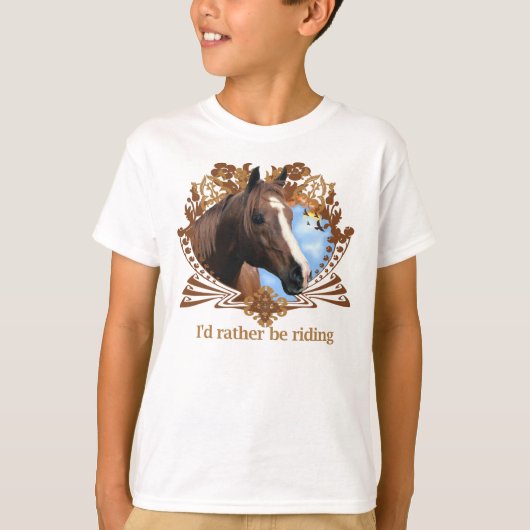 T-shirt Chevaux Ponies Équitation (Devant)