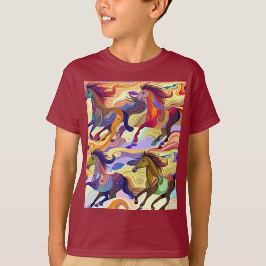 T-shirt Chevaux sauvages (Devant)