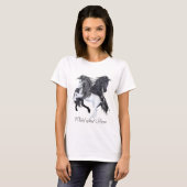 T-shirt Chevaux sauvages et libres (Devant entier)