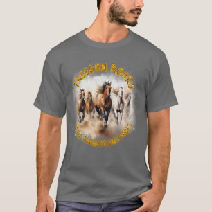 T-shirt Chevaux Sauvages, Toits Tentants : La Liberté Rôle