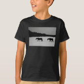 T-shirt Chevaux sur la neige bccna (Devant)