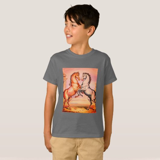 T-shirt Chevaux vintages (Devant entier)