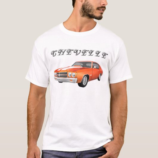 T-shirt Chevelle 1970 solides solubles : Finition orange : (Devant)
