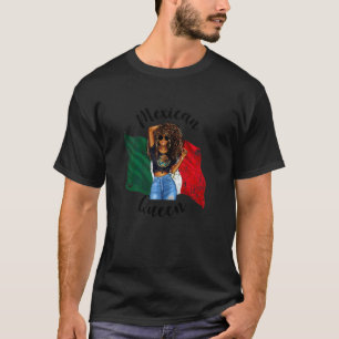 T-shirt Cheveux Afro Femme Reine Mexicaine Mexique Femme F