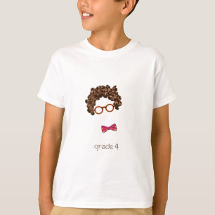 T-shirt cheveux bouclés de qualité personnalisée garçon av