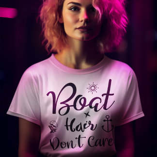 T-shirt Cheveux de bateau décontracté