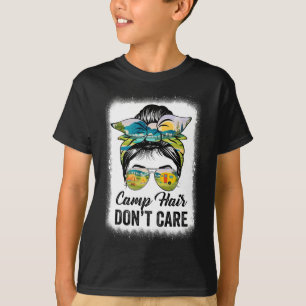 T-shirt Cheveux de camping, on s'en fiche, femmes campeuse
