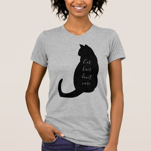 T-shirt Cheveux de chat ne se soucient pas de la citation (Devant)