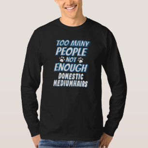 T-shirt Cheveux de Médium Domestique Chat Dit Introverso