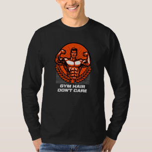 T-shirt Cheveux de salle de sport, ça m'est égal, humour d