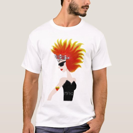 T-shirt Cheveux flamboyants avec le diadème - MFH2 (Devant)
