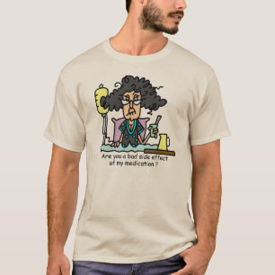 T-shirt Cheveux foncés d'effet secondaire de médicament