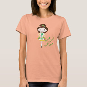T-shirt Cheveux irlandais de brun de maman de danse de
