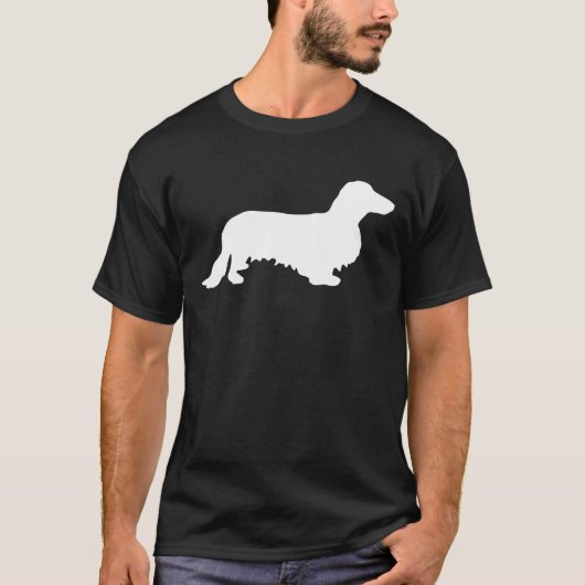 T-shirt Cheveux longs Dachshund - Silhouette 2 (Devant)