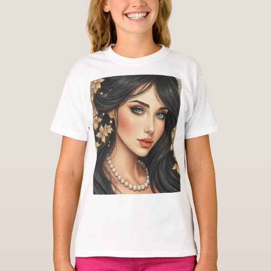 T-shirt Cheveux noirs 11 (Devant)