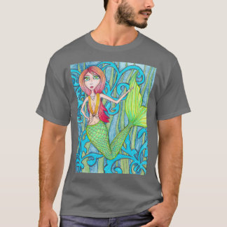 T-shirt Cheveux rose Mermaid