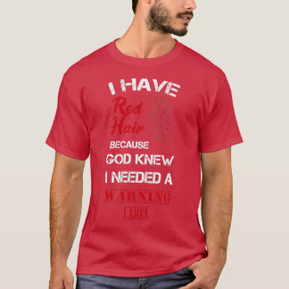 T-shirt Cheveux rouge vêtements cadeaux J'ai les cheveux r