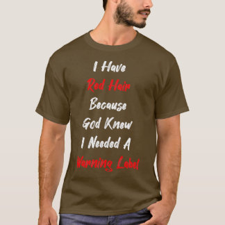 T-shirt Cheveux rouge vêtements cadeaux J'ai les cheveux r