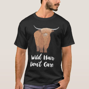 T-shirt Cheveux sauvages de la vache écossaise Highland Ne