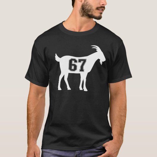 T-shirt Chèvre 67 G.O.A.T. Numéro Soixante-sept chèvre (Devant)