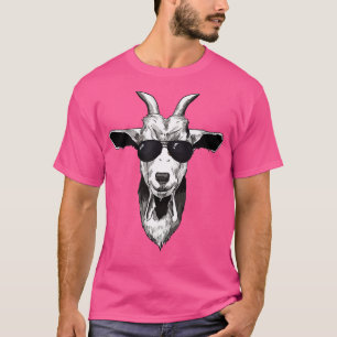 T-shirt Chèvre avec lunettes de soleil