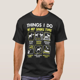 T-shirt Chèvre Ce Que Je Fais Dans Mon Temps Libre Chèvre