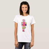 T-shirt Chèvre comme Patinage en ligne avec Patins en lign (Devant entier)