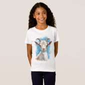 T-Shirt Chèvre de bébé souriant (Devant entier)
