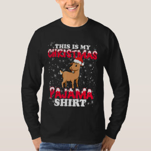 T-shirt Chèvre de Noël C'est mon jama de Noël mignonne