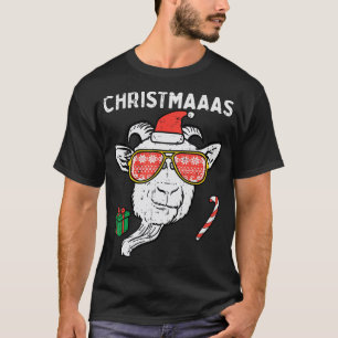 T-shirt Chèvre de Noël Père Noël Xmas Ferme Animaux Hommes