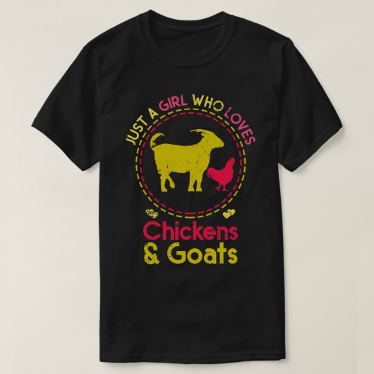 T-shirt Chèvre de poulet d'élevage (Design devant)