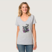 T-shirt Chèvre et fleurs (Devant entier)