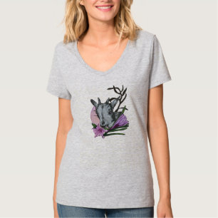 T-shirt Chèvre et fleurs