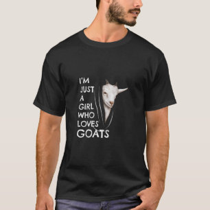 T-shirt Chèvre Farmer Cadeau Femme Juste une fille qui aim