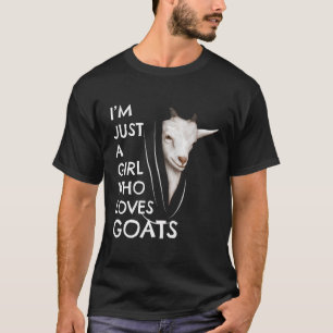 T-shirt Chèvre Farmer Cadeau Femme Juste une fille qui aim