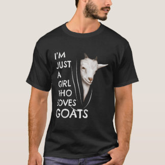 T-shirt Chèvre Farmer Cadeau Femme Juste une fille qui aim