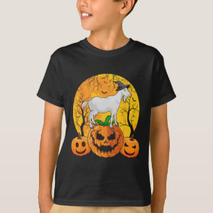 T-shirt Chèvre Halloween sorcière Citrouille Funny Goat Lo