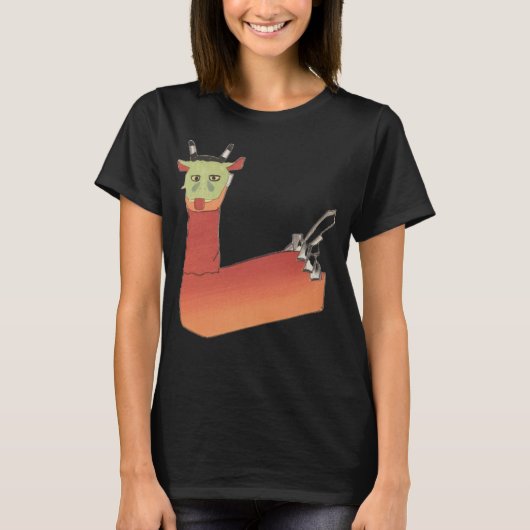 T-shirt Chèvre japonaise Yokai Kawaii, (Devant)