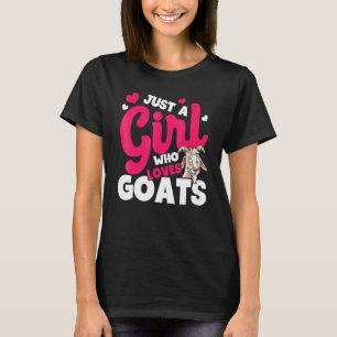 T-shirt Chèvre Je suis juste une fille qui aime les chèvr