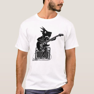 T-shirt Chèvre jouant une guitare électrique