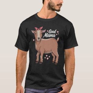 T-shirt Chèvre Mama Mignonne Ferme Animaux Chèvres Filles 