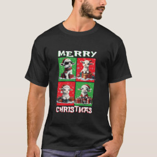 T-shirt Chèvre mignonne Père Noël Animaux Amoureux Joyeux