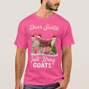 T-shirt Chèvre Noël Cher Père Noël Apportez Juste Des Chèv