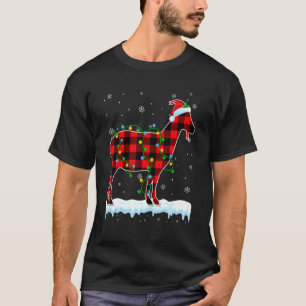 T-shirt Chèvre Noël Santa Chapeau mignonne Animaux Noël Lu