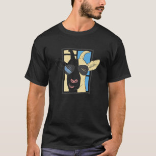 T-shirt chèvre porte-chèvre avec lunettes de soleil