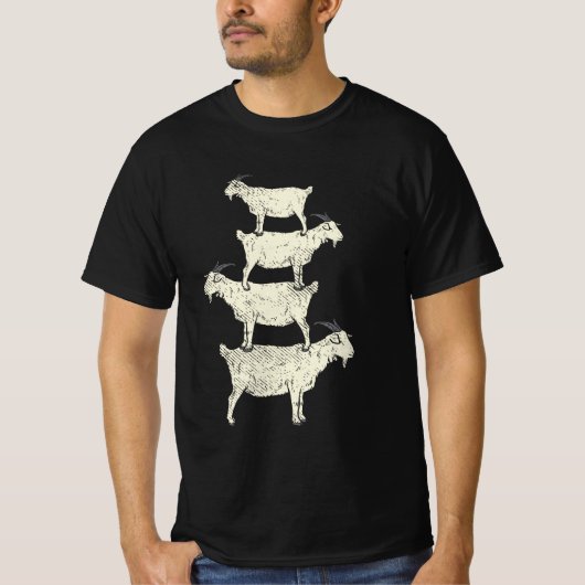 T-shirt Chèvre Retro (Devant)