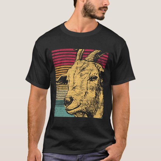 T-shirt Chèvre Retro (Devant)