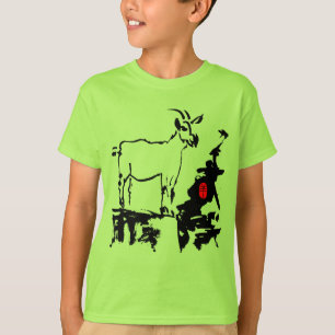 T-shirt Chèvre rochers vietnamien Année Zodiac Enfants T