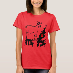 T-shirt Chèvre roches chinois vietnamien Année Zodiac Fe